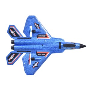 Avion en polystyrène bleu